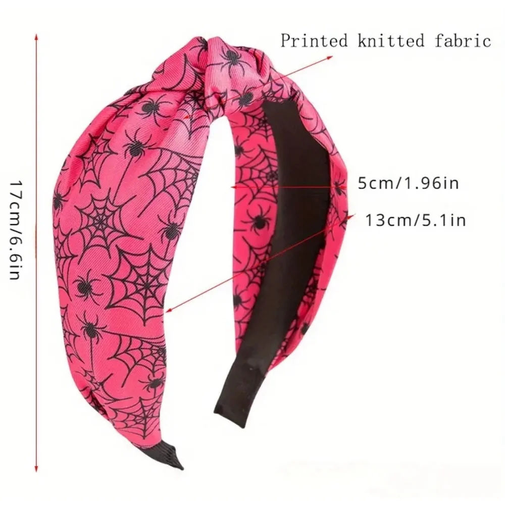 Pink Boo Ghosts and Skeleton Top Knot Headband